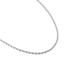 New Histoire d'Or Chaine Jerry Maille Corde or blanc