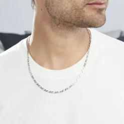 Sale Histoire d'Or Chaîne Anilo Maille Alternée Argent Blanc