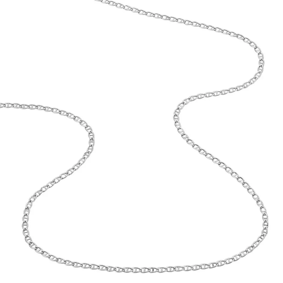 New Histoire d'Or Chaîne Capucin Maille Marine Plate or blanc