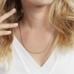 Sale Histoire d'Or Chaîne Claudine Maille Forçat Argent Blanc