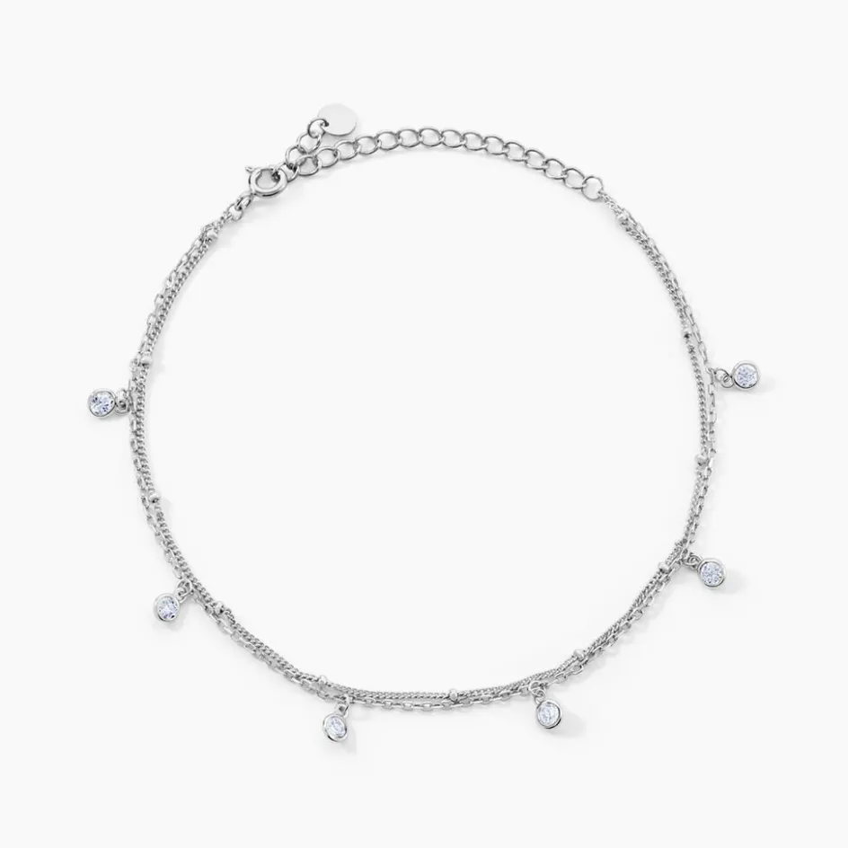 Histoire d'Or Chaîne De Cheville Heidi Argent Blanc Oxyde De Zirconium* Autres Bijoux|Bracelets