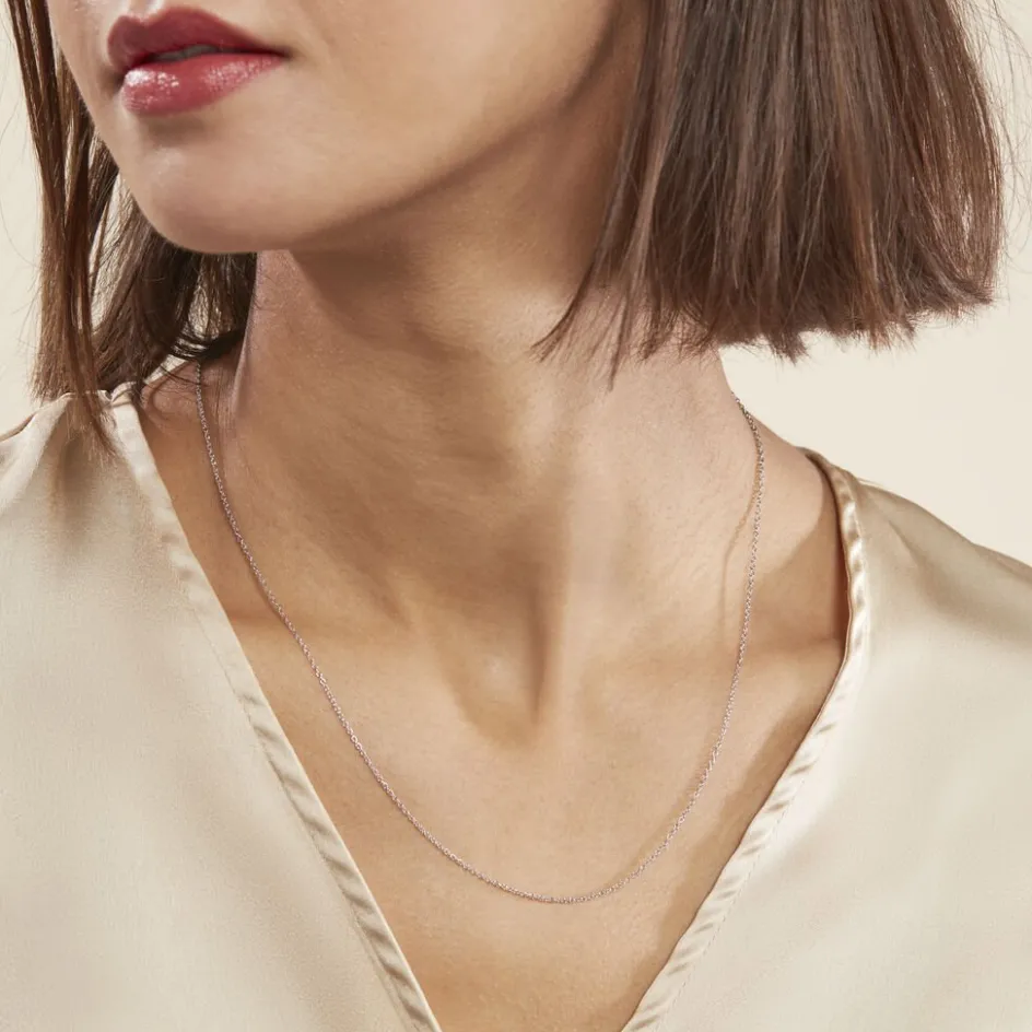 Outlet Histoire d'Or Chaîne Ilan Maille Forçat Ronde Or Blanc