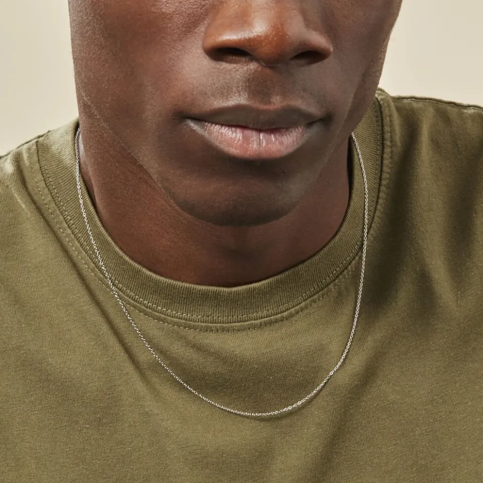 Outlet Histoire d'Or Chaîne Ilan Maille Forçat Ronde Or Blanc