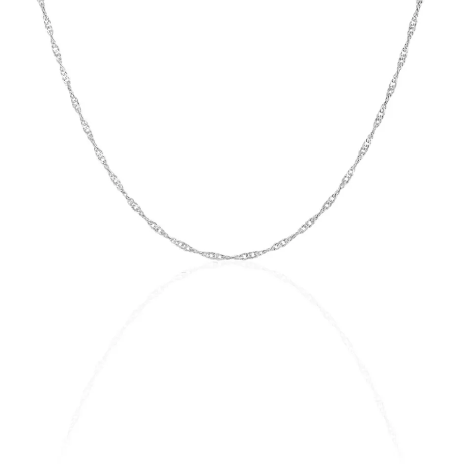 Outlet Histoire d'Or Chaîne Olaae Maills Singapour Or Blanc