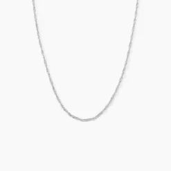 Sale Histoire d'Or Chaîne Ons Maille Singapour Or Blanc