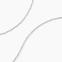 Sale Histoire d'Or Chaîne Ons Maille Singapour Or Blanc