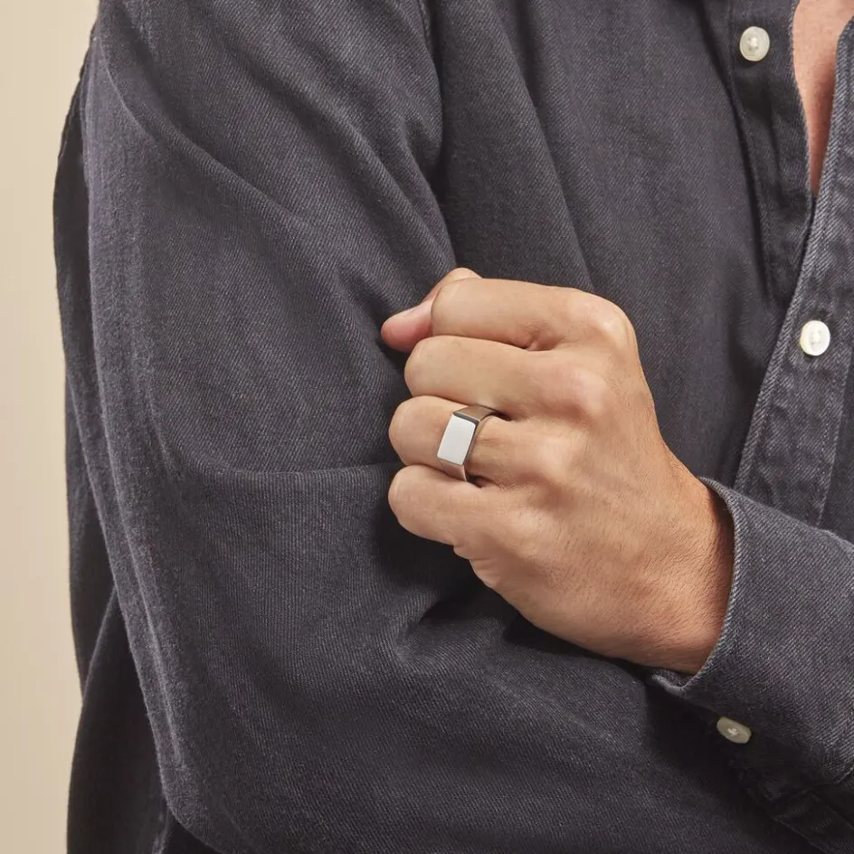 Histoire d'Or Chevalière Luciano* Bagues|Bagues Sans Pierre