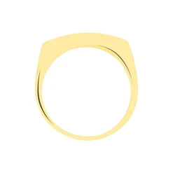 Clearance Histoire d'Or Chevalière Benton Rectangulaire Ligne Or Bicolore