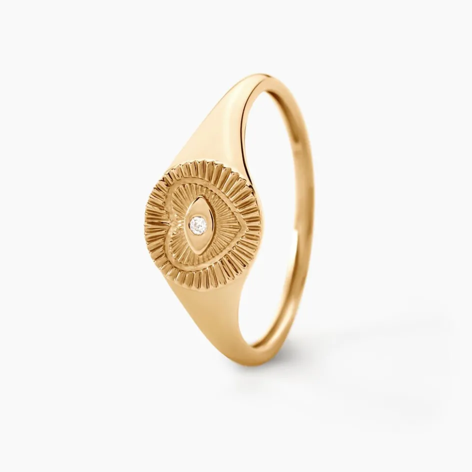 Best Histoire d'Or Chevalière Damianus Or Jaune Diamant