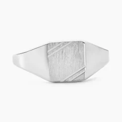 New Histoire d'Or Chevalière Daniel argent blanc