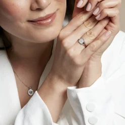 Best Histoire d'Or Chevalière Goddess Argent Blanc Nacre Oxyde De Zirconium argent blanc nacre blanc