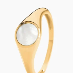 New Histoire d'Or Chevalière Kent Or Jaune Nacre