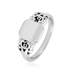 Outlet Histoire d'Or Chevalière Rita Argent Blanc