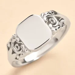 Outlet Histoire d'Or Chevalière Rita Argent Blanc