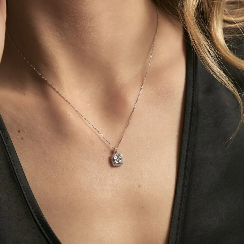 Best Histoire d'Or Collier Adrienne Or Blanc Oxyde De Zirconium