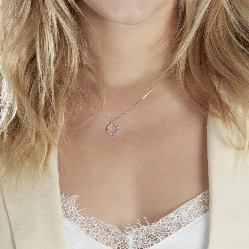 Histoire d'Or Collier Ambroisie Argent Blanc Oxyde De Zirconium* Colliers|Colliers