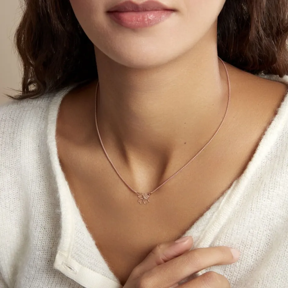 Best Histoire d'Or Collier Amorette Argent Rose