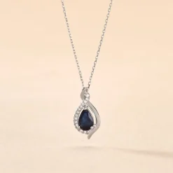 Discount Histoire d'Or Collier Angelika Et Diamant or blanc saphir