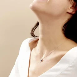 Best Histoire d'Or Collier Angie Diamant or blanc saphir