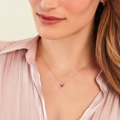 Best Histoire d'Or Collier Angie Diamant or jaune rubis