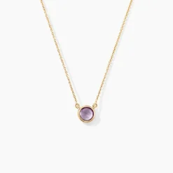 Outlet Histoire d'Or Collier Arenale Or Jaune Amethyste or jaune amethyste violette