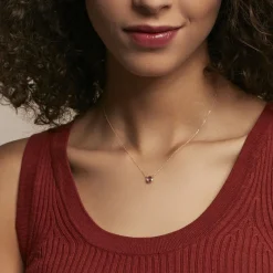 Outlet Histoire d'Or Collier Arenale Or Jaune Amethyste or jaune amethyste violette