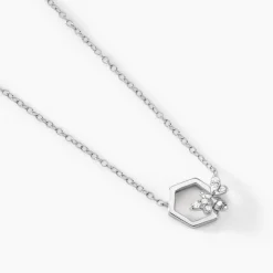 Clearance Histoire d'Or Collier Argent Blanc Bee Good Oxyde De Zirconium
