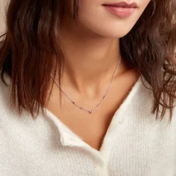 Hot Histoire d'Or Collier Argent Blanc Declaration Oxyde De Zirconium argent blanc oxyde