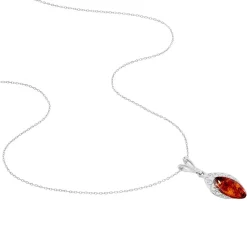 Discount Histoire d'Or Collier Argent Blanc Enya Ambre