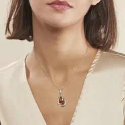 Best Histoire d'Or Collier Argent Blanc Hailey Ambre