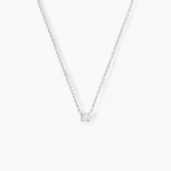 New Histoire d'Or Collier Argent Lylwenn Oxydes De Zirconium argent blanc oxyde