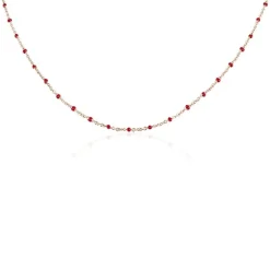 Discount Histoire d'Or Collier Polka argent rose