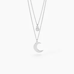 Clearance Histoire d'Or Collier Astre Argent Blanc Oxyde De Zirconium