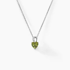 Hot Histoire d'Or Collier Atieno Argent Blanc Oxyde De Zirconium argent blanc oxyde vert