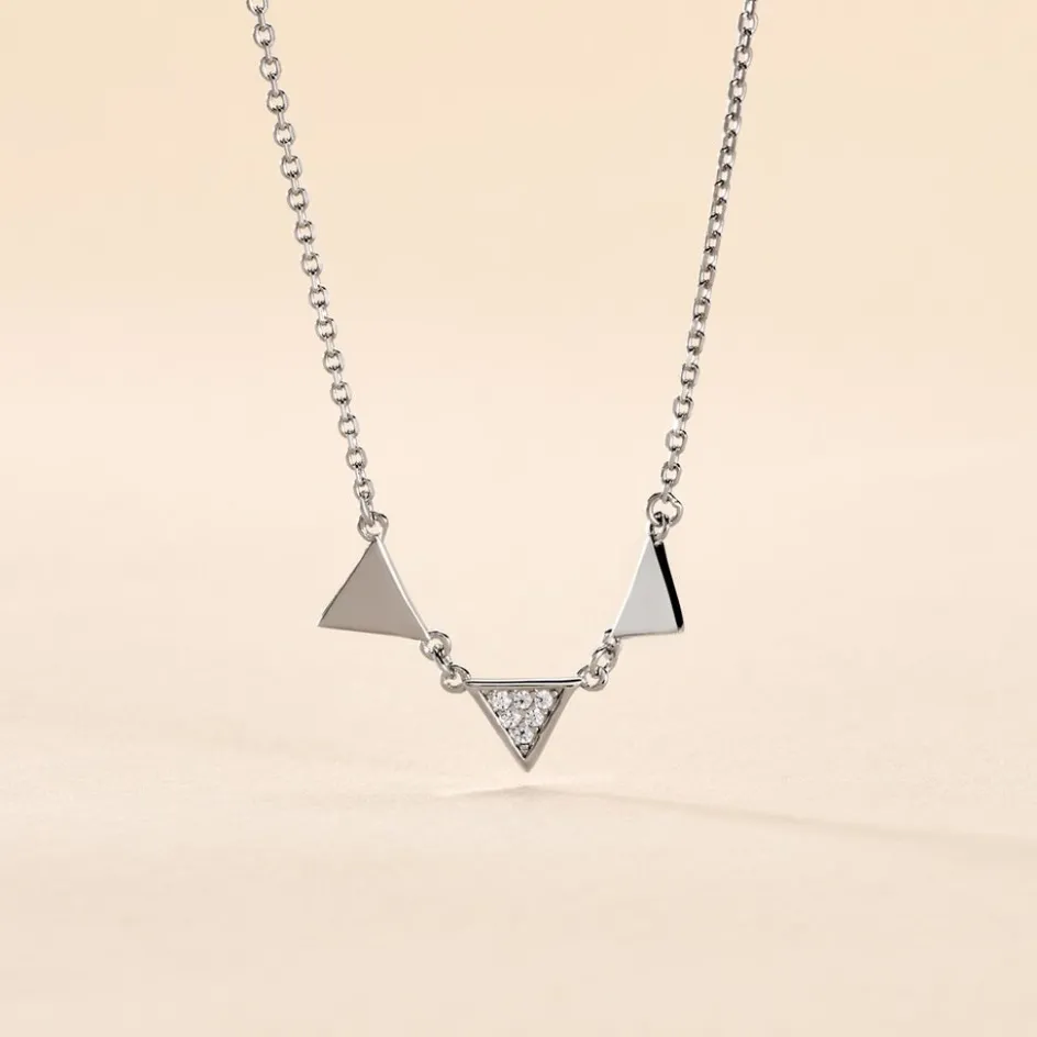 Sale Histoire d'Or Collier Bartoumieu Argent Blanc Oxyde De Zirconium