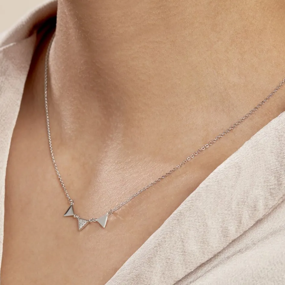 Sale Histoire d'Or Collier Bartoumieu Argent Blanc Oxyde De Zirconium