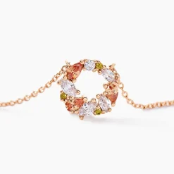 Hot Histoire d'Or Collier Camelia De Zirconium argent rose oxyde