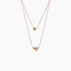 New Histoire d'Or Collier Camelia Argent Rose Oxyde De Zirconium argent rose oxyde champagne