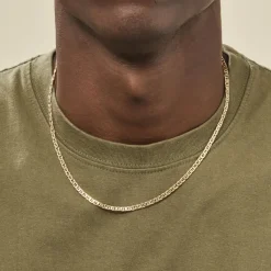 Clearance Histoire d'Or Collier Capucin Or Jaune Maille Marine Plate