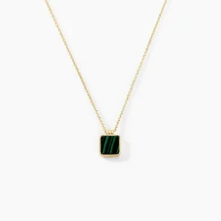 Discount Histoire d'Or Collier Caron Or Jaune Malachite or jaune malachite vert