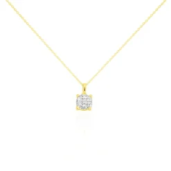 Histoire d'Or Collier Charlene Or Jaune Diamant Synthetique or jaune diamant synthétique blanc