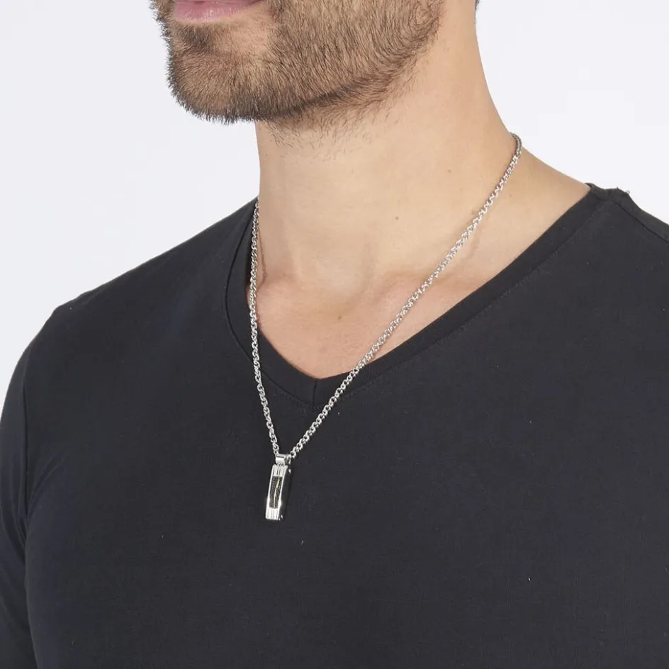 Clearance JOURDAN Collier Charlie-rose Acier Blanc