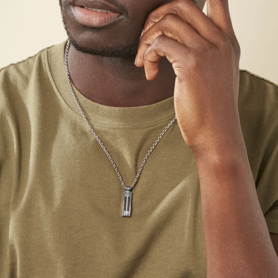 Clearance JOURDAN Collier Charlie-rose Acier Blanc