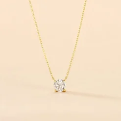 Clearance Histoire d'Or Collier Collection Aphrodite Or Jaune Diamant Synthetique or jaune diamant synthétique blanc
