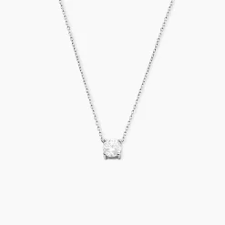 Histoire d'Or Collier Collection Aphrodite Or Blanc Diamant Synthetique or blanc diamant synthétique