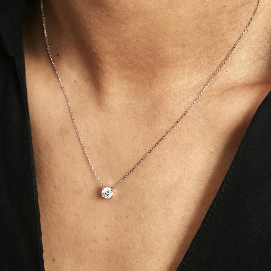 Histoire d'Or Collier Collection Aphrodite Or Blanc Diamant Synthetique* Colliers|Colliers