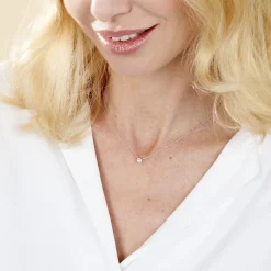 Discount Histoire d'Or Collier Court Argent Blanc Lylwenn Oxyde De Zirconium argent blanc oxyde