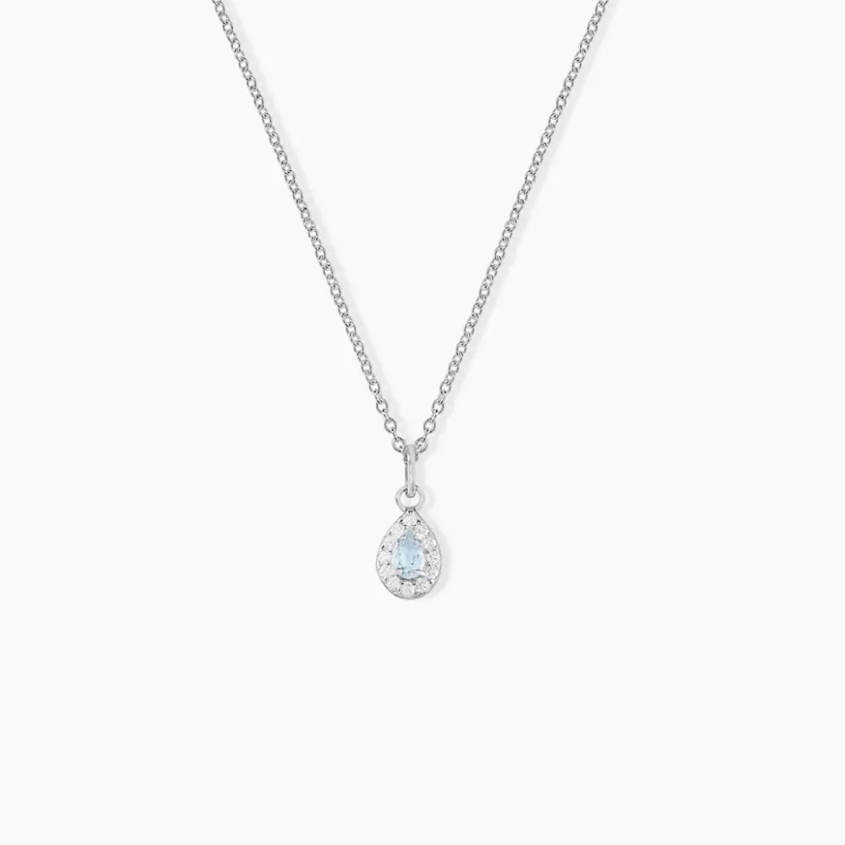 Hot Histoire d'Or Collier Court Argent Blanc Tania Oxyde De Zirconium argent blanc oxyde bleu
