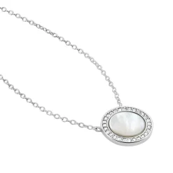 Sale Histoire d'Or Collier Court Argent Blanc Nawala Oxyde De Zirconium argent blanc oxyde