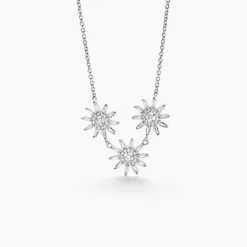 Outlet Histoire d'Or Collier Daisy Argent Blanc Oxyde De Zirconium